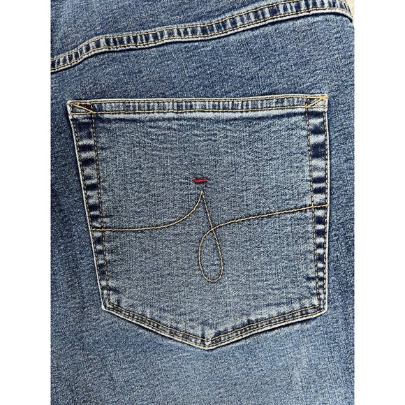 Jag Jeans Womens 20W Blue Stretch Straight Leg Denim Pants Plus Size - Picture 8 of 16
